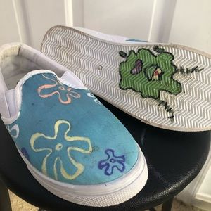 Custom made Sponge bob inspired “Vans” shoes